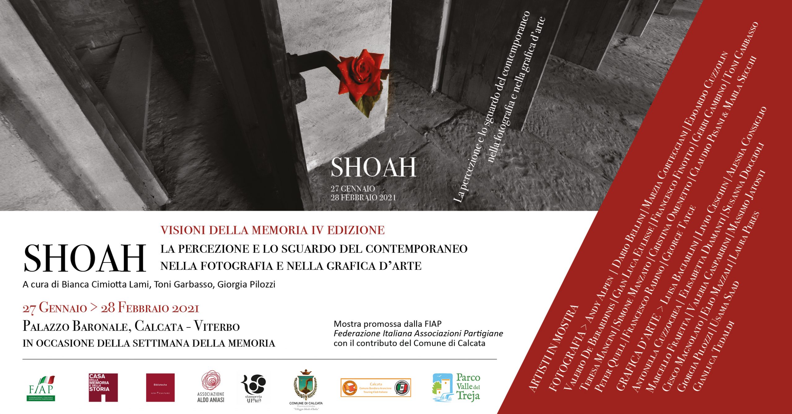 cartolina lunga s-inaugurazionebanner SHOAH visioni della memoria - IV edizione la percezione e lo sguardo del contemporaneo nella fotografia e nella grafica d’arte